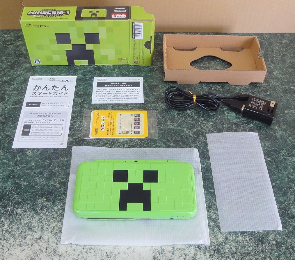 ゲーム機　美品 Newニンテンドー2DSLL本体 マインクラフト MINECRAFT クリッパーエディション CREEPER EDITION ニンテンドー3DSハード excluded