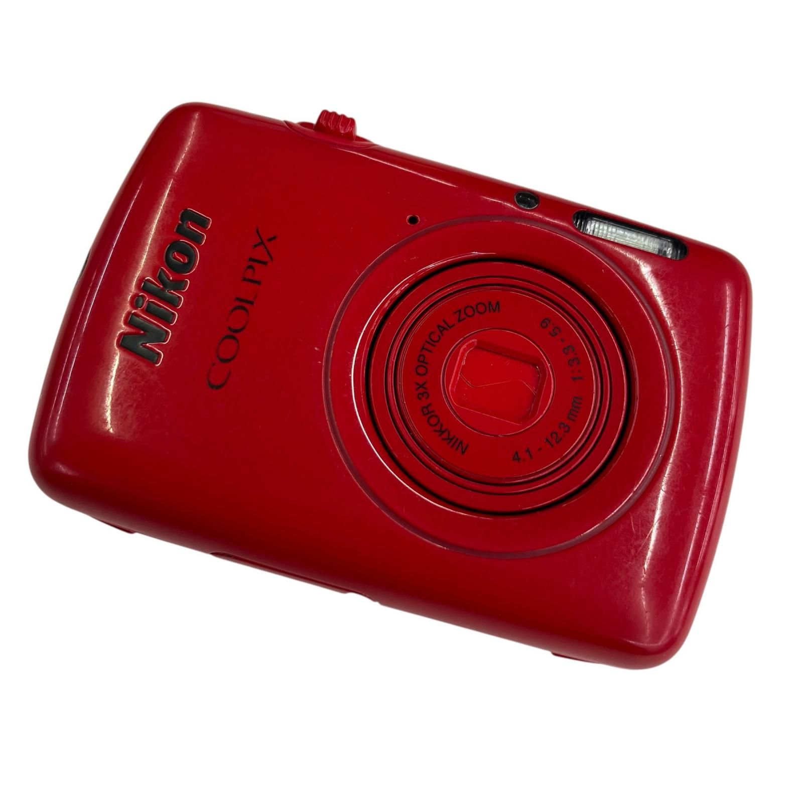 186001 動作未確認 Nikon ニコン 現状品 COOLPIX コンパクトデジタルカメラ S01 レッド