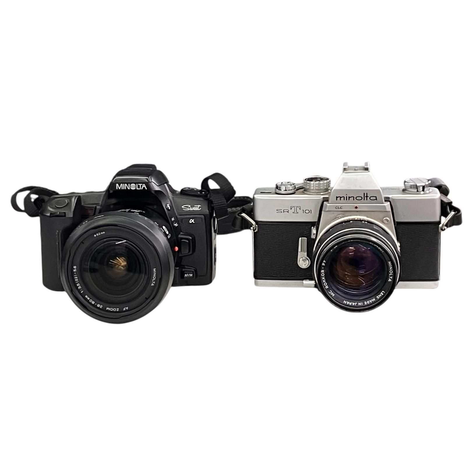 186000 動作未確認 現状品 MINOLTA フィルムカメラ Sweet SRT101 2点