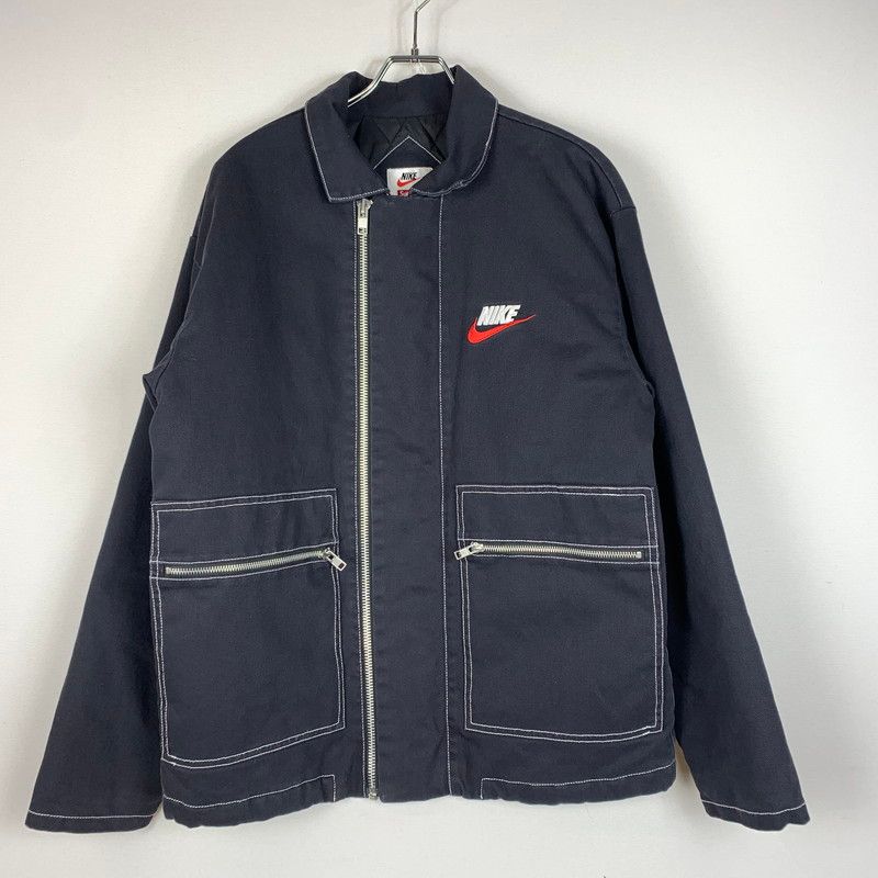 【中古品】 SUPREME シュプリーム × NIKE ナイキ 別注 コラボ 18AW DOUBLE ZIP WORK JACKET ダブルジップ ワーク ジャケット アウター 【149-260611-yo-01-tei】