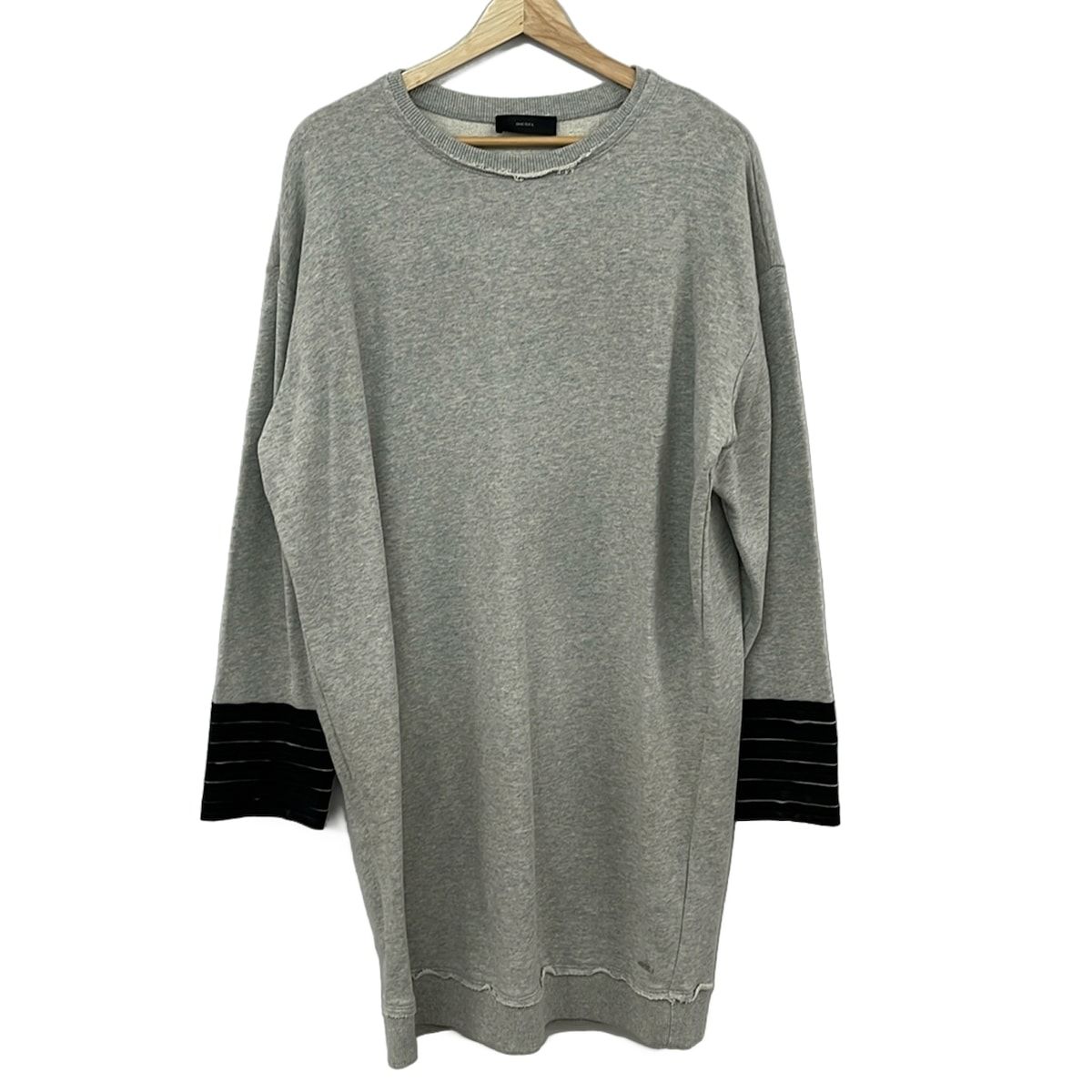 DIESEL(ディーゼル) ワンピース サイズM レディース美品 - ライトグレー×黒 長袖/ひざ丈 5,904円