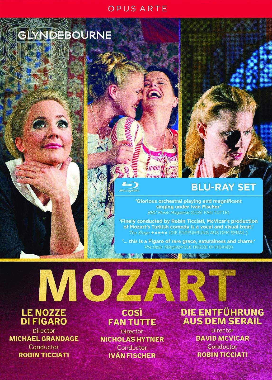 グラインドボーン・オペラ モーツァルトボックス[Boxset, Blu-ray 3Discs]