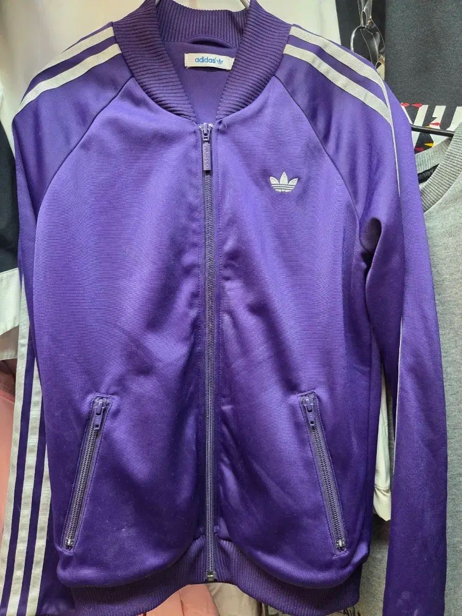 アディダス トラックジャージ PURPLE パープル トップス