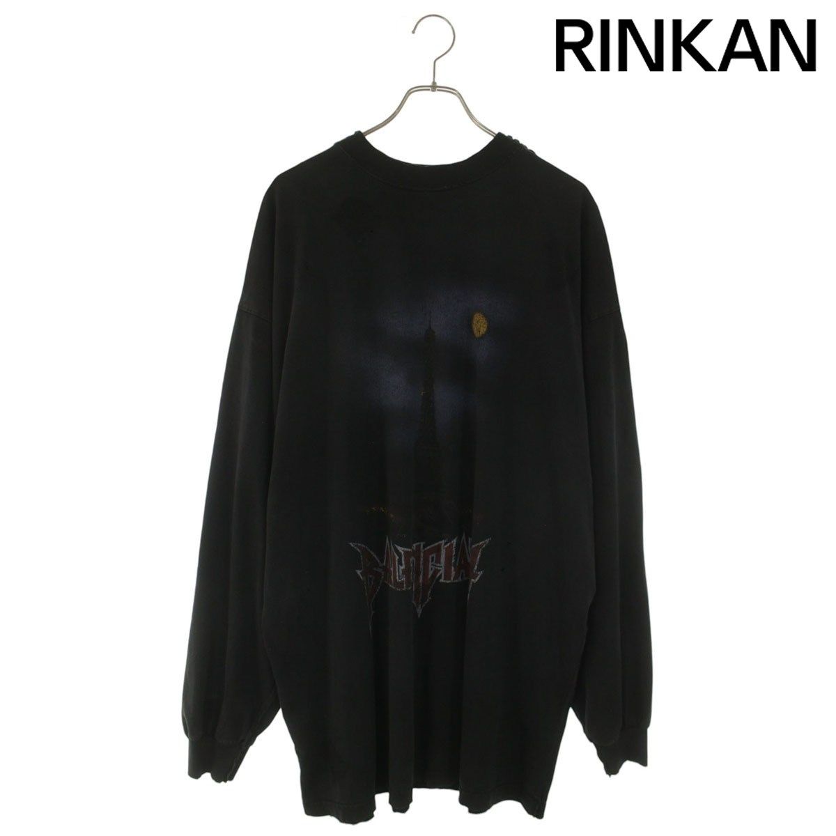 バレンシアガ 24AW 791613 TQVY2 パリムーンプリント長袖カットソー メンズ 2