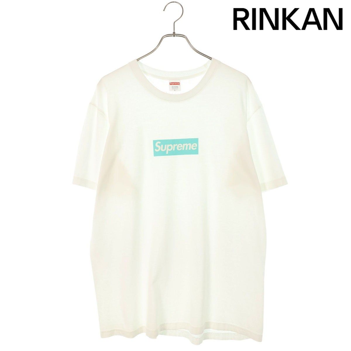 シュプリーム ×ティファニー TIFFANY&Co. Box Logo Tee ボックスロゴプリントTシャツ メンズ L