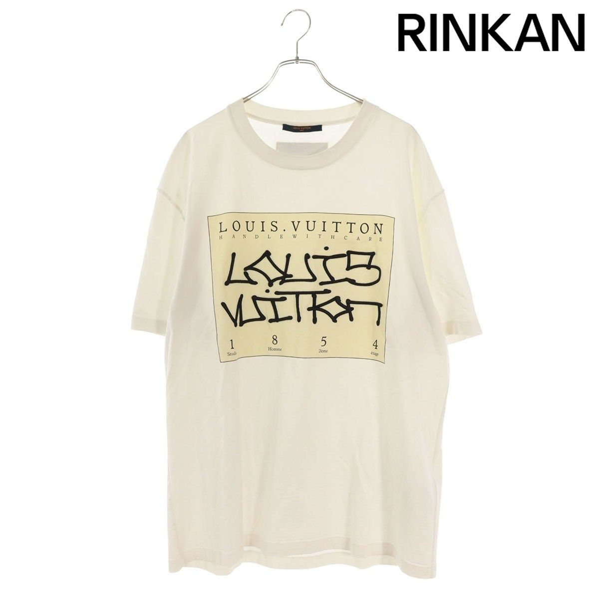 ルイヴィトン RM222 DT3 HNY75W グラフィックロゴ刺繍Tシャツ メンズ 4L