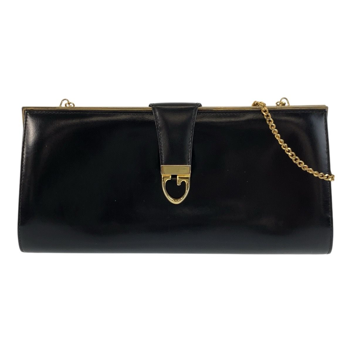美品 GUCCI グッチ ヴィンテージ オールドグッチ ブラック 黒 ゴールド