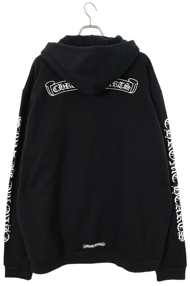 クロムハーツ SWTSHRT HD PLVR/プルオーバーパーカー 袖英字ロゴバック