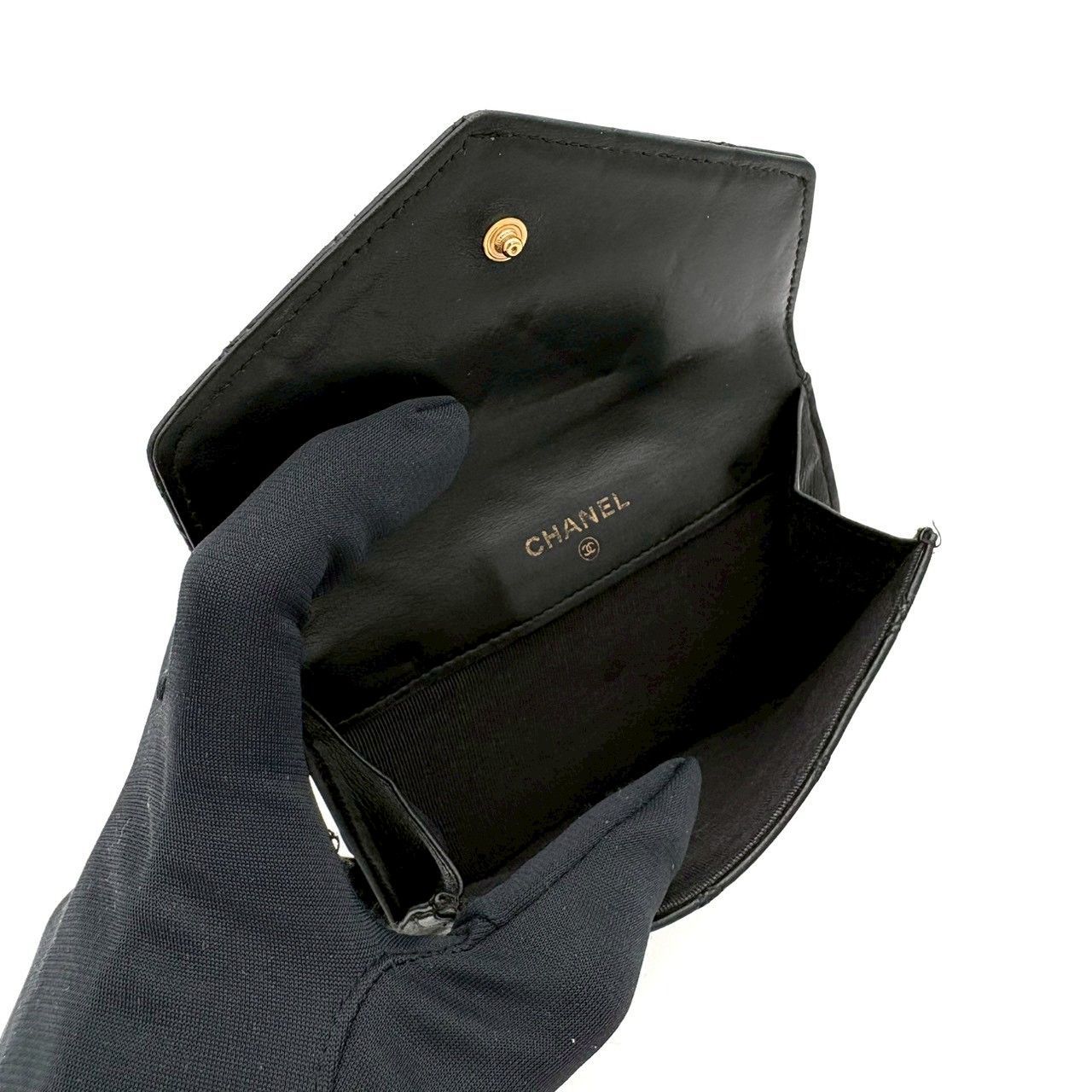 CHANEL シャネル ビコローレ マトラッセ Wホック 二つ折り財布
