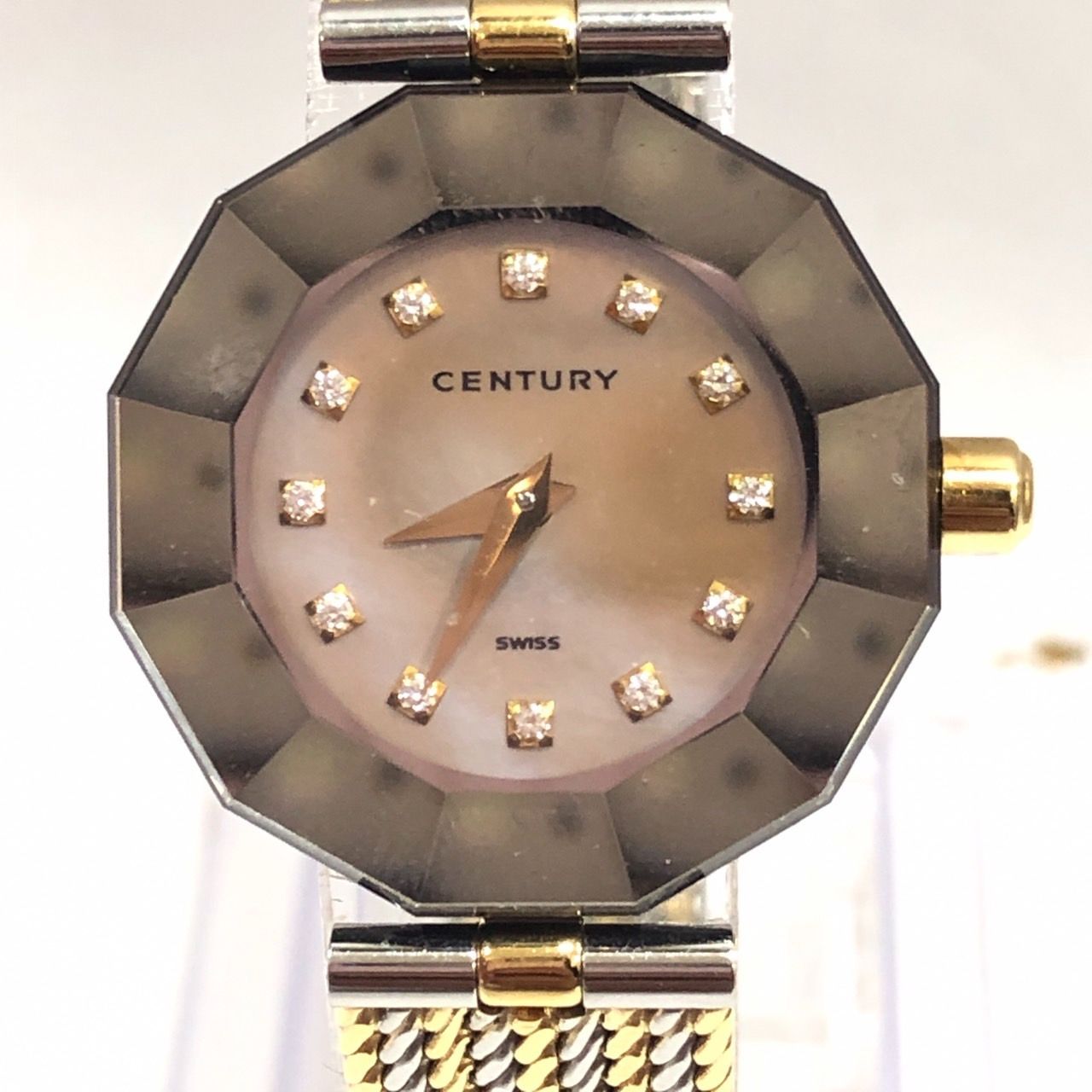 ★CENTURY センチュリー Time Gem タイムジェム レディース 腕時計 クオーツ 不動 ジャンク★008091