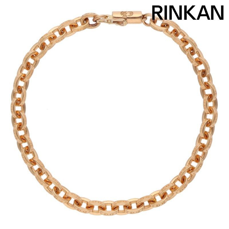 クロムハーツ 22K PAPER CHAIN/22Kペーパーチェーン ゴールドブレスレット メンズ 7.5inch