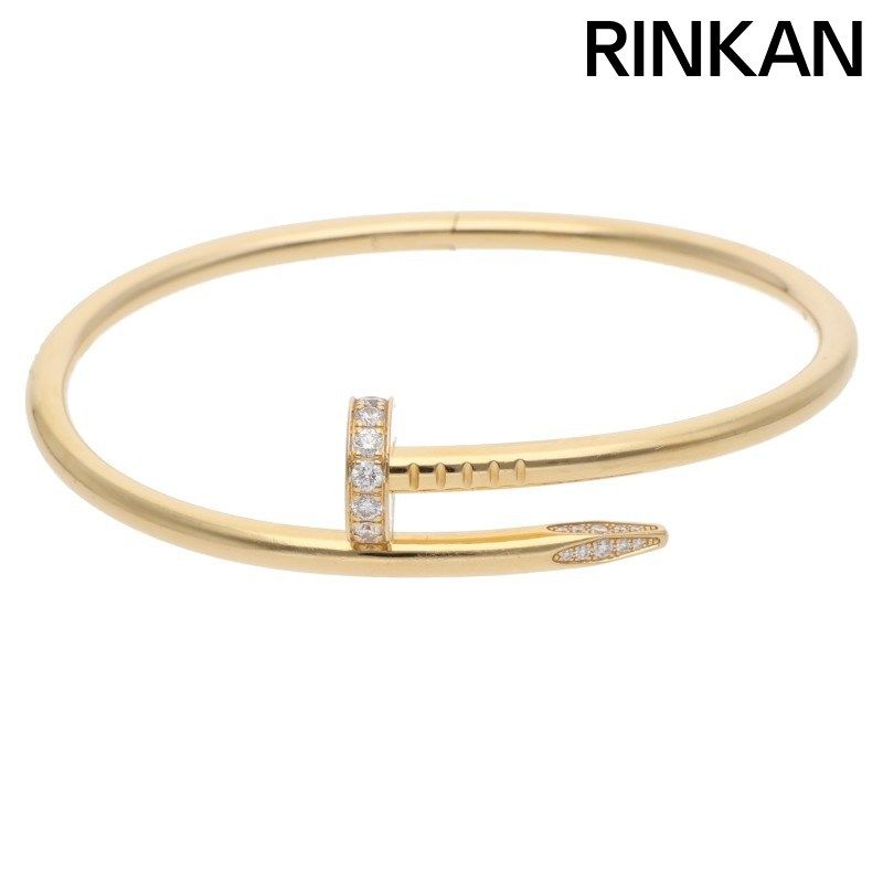 カルティエ 新型 JUSTE UN CLOU BRACELET DIA K18YG ハーフダイヤブレスレット メンズ 17