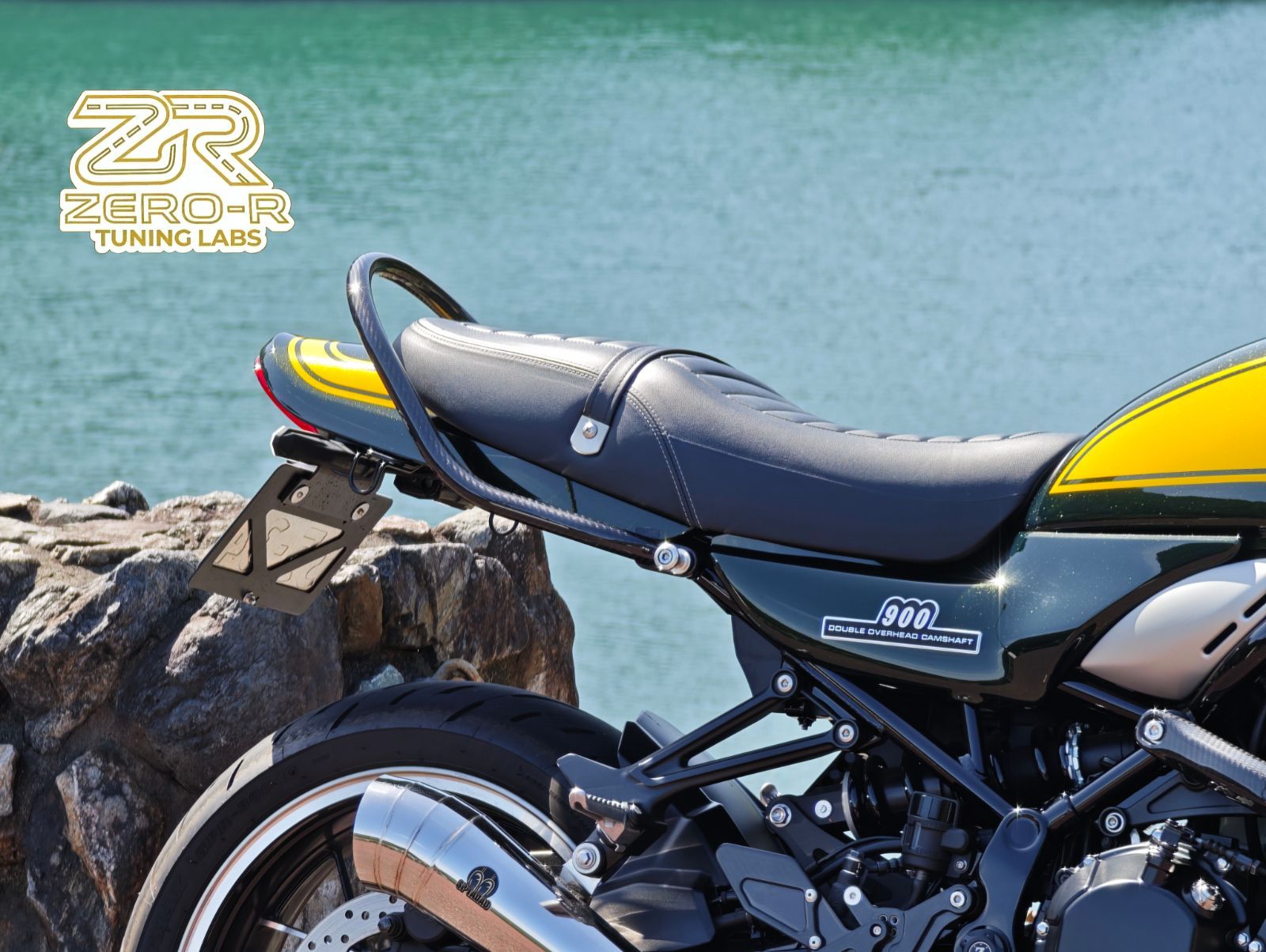 【日本製Zero-R】フルドライカーボン・グラブバー z900rs ＋チタン製ボルトとスペーサー一式