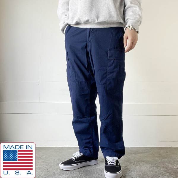 USA製 00s USA製 実物 米軍 USCG 沿岸警備隊 ODU カーゴパンツ 紺系 S-S 希少サイズ アメリカンアパレル アメリカ製 D154-25-0030ZV