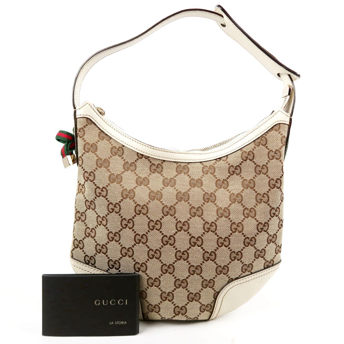 【超美品】GUCCI グッチ GGキャンバス×レザー シェリー イタリア製 ワンショルダーバッグ 162895【UT64】