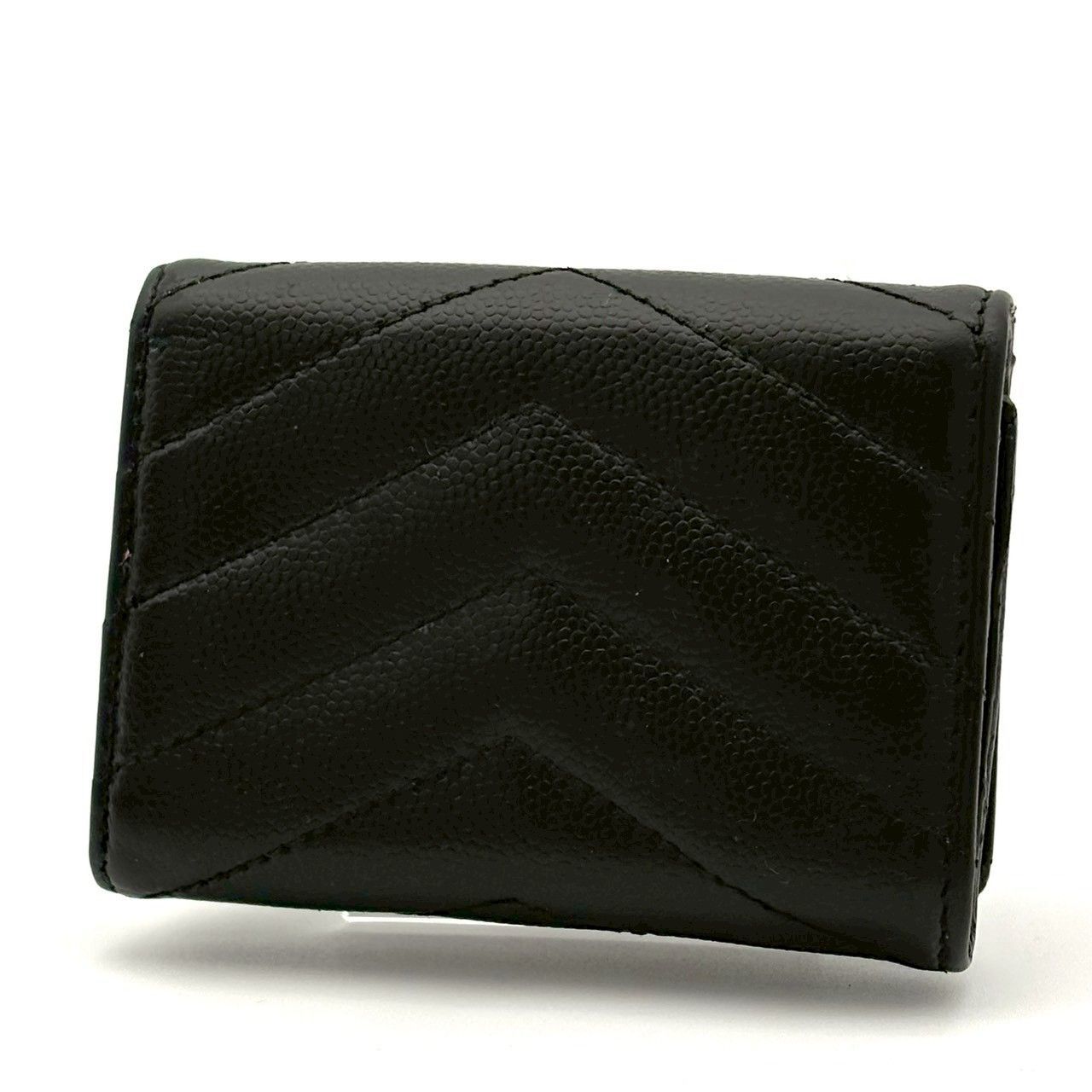 SAINT LAURENT サンローラン 三つ折り財布 キャビアスキン カサンドラ