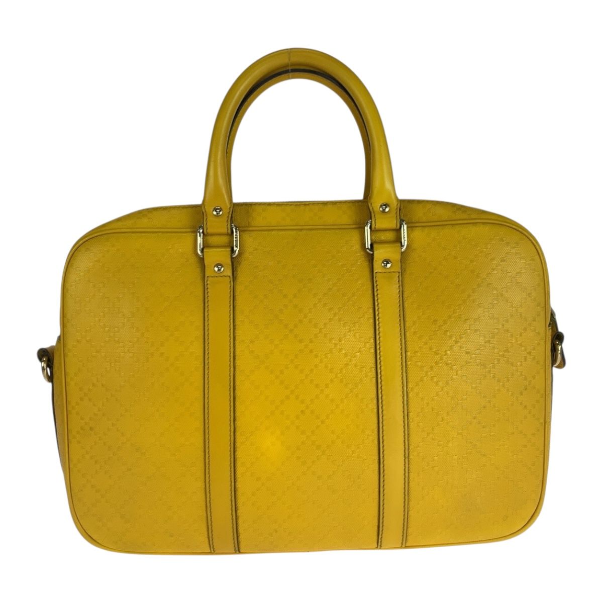 美品 GUCCI グッチ ディアマンテ イエロー シルバー金具 レザー 344357