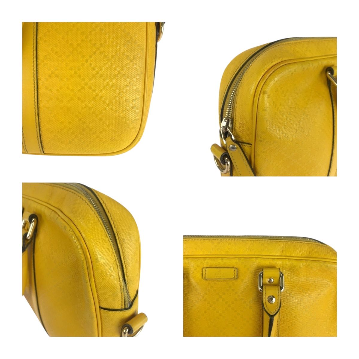 美品 GUCCI グッチ ディアマンテ イエロー シルバー金具 レザー 344357  ビジネスバッグ ブリーフケース ショルダーバッグ メンズ 603092 【中古】 美品 GUCCI グッチ ディアマンテ イエロー シルバー金具 レザー 344357