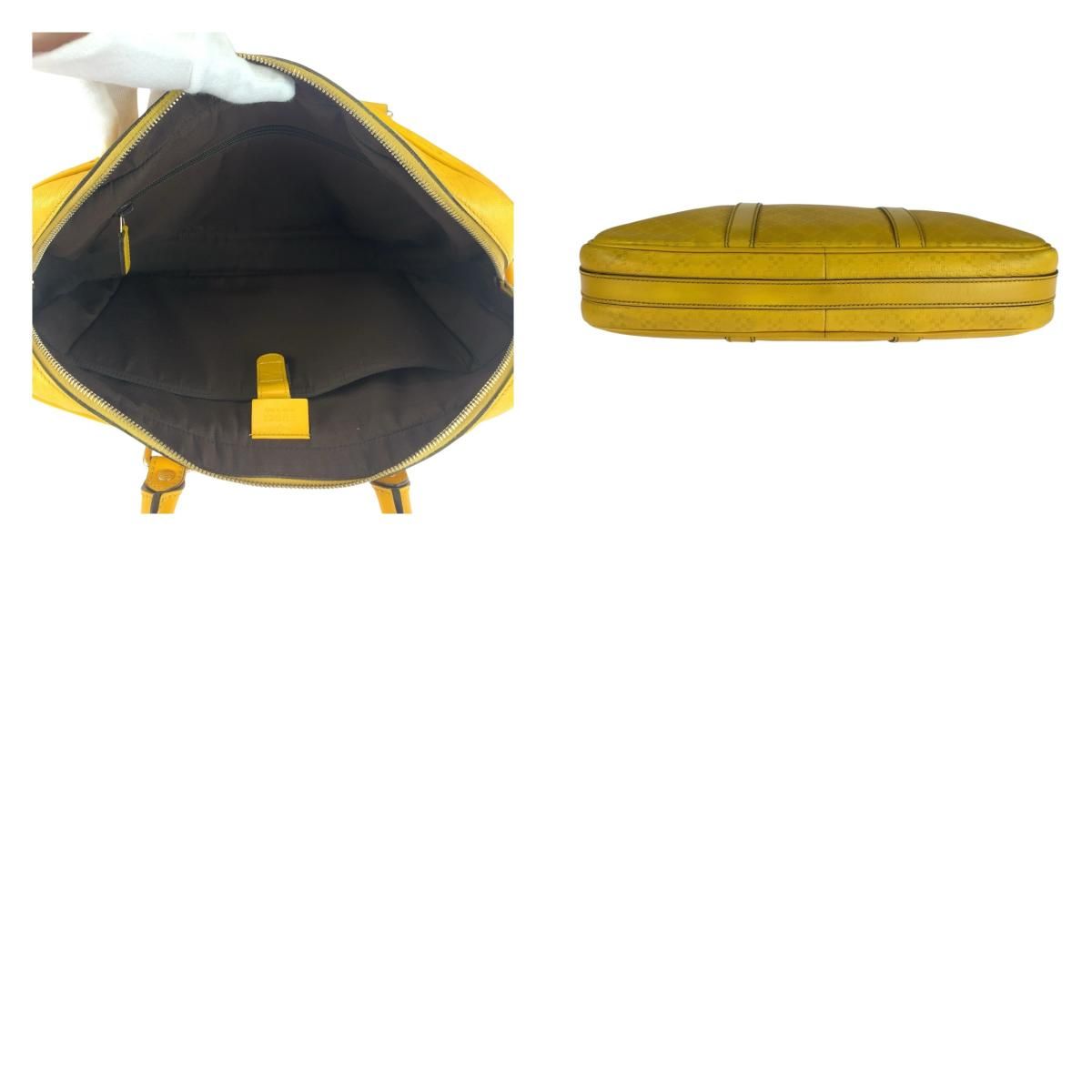 美品 GUCCI グッチ ディアマンテ イエロー シルバー金具 レザー 344357 