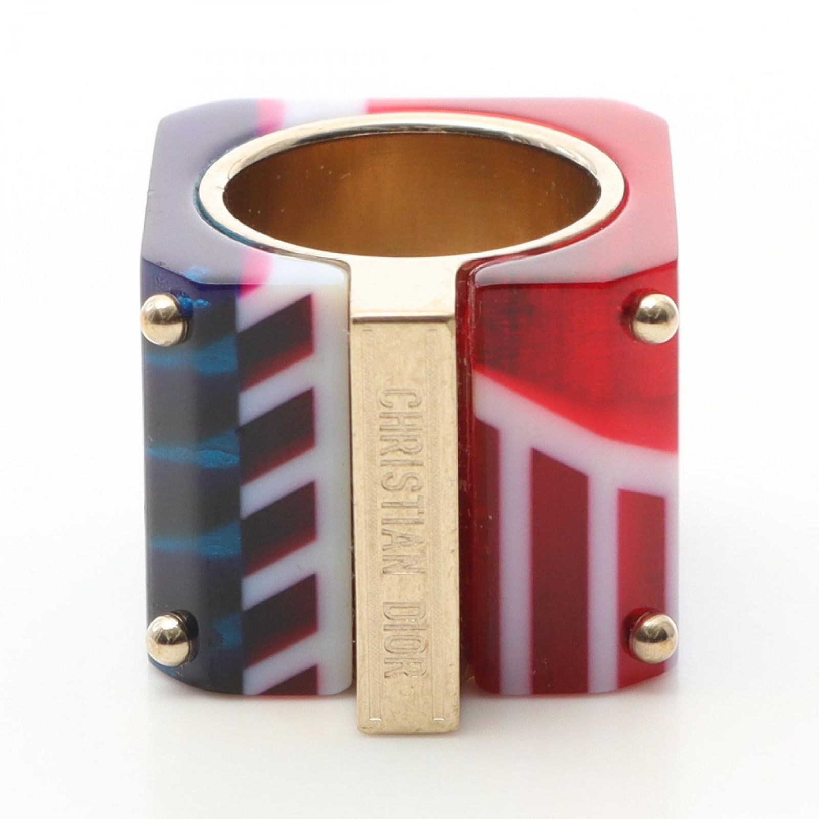 ディオール Dior リング・指輪 ソルベ ワイド GP（ゴールドメッキ） リング レディース Used A