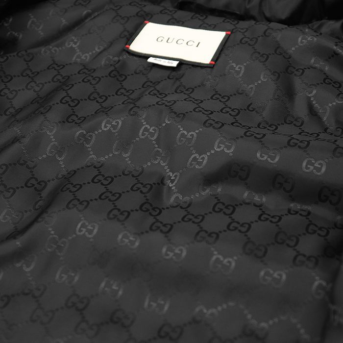美品】GUCCI グッチ ダウンベスト サイズ 48 メンズ クレスト レザー