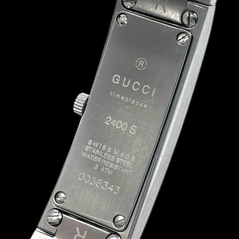 新品電池 稼働品 GUCCI グッチ レディース腕時計 2400L クォーツ QZ SS