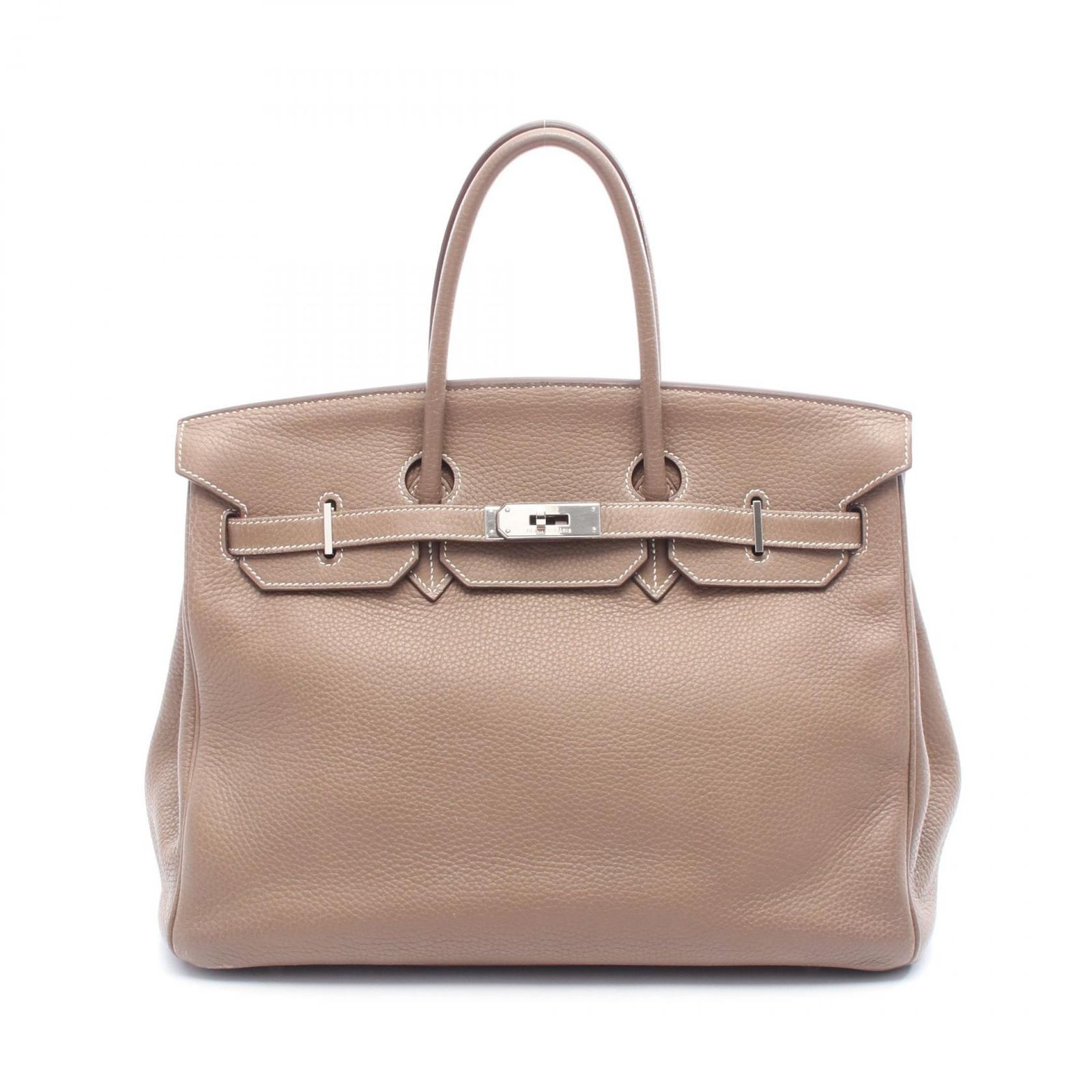 エルメス HERMES ハンドバッグ バーキン35 エトゥープ レザー バーキン35 エトゥープ レディース Used B