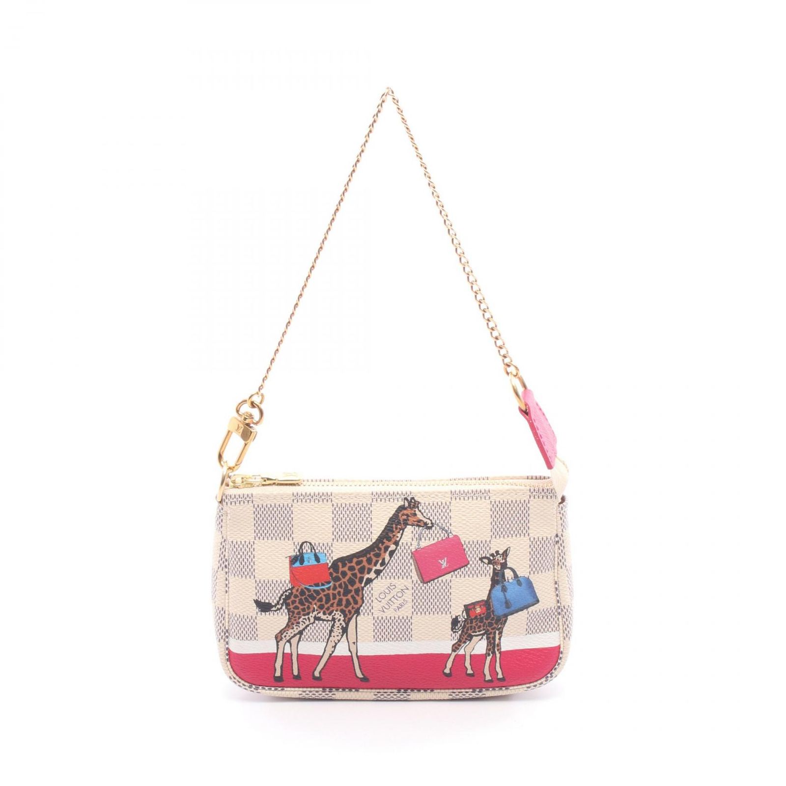 ルイ・ヴィトン LOUIS VUITTON ポーチ ミニポシェットアクセソワール N62200 キャンバス レザー ミニ・ポシェット・アクセソワール レディース Used A