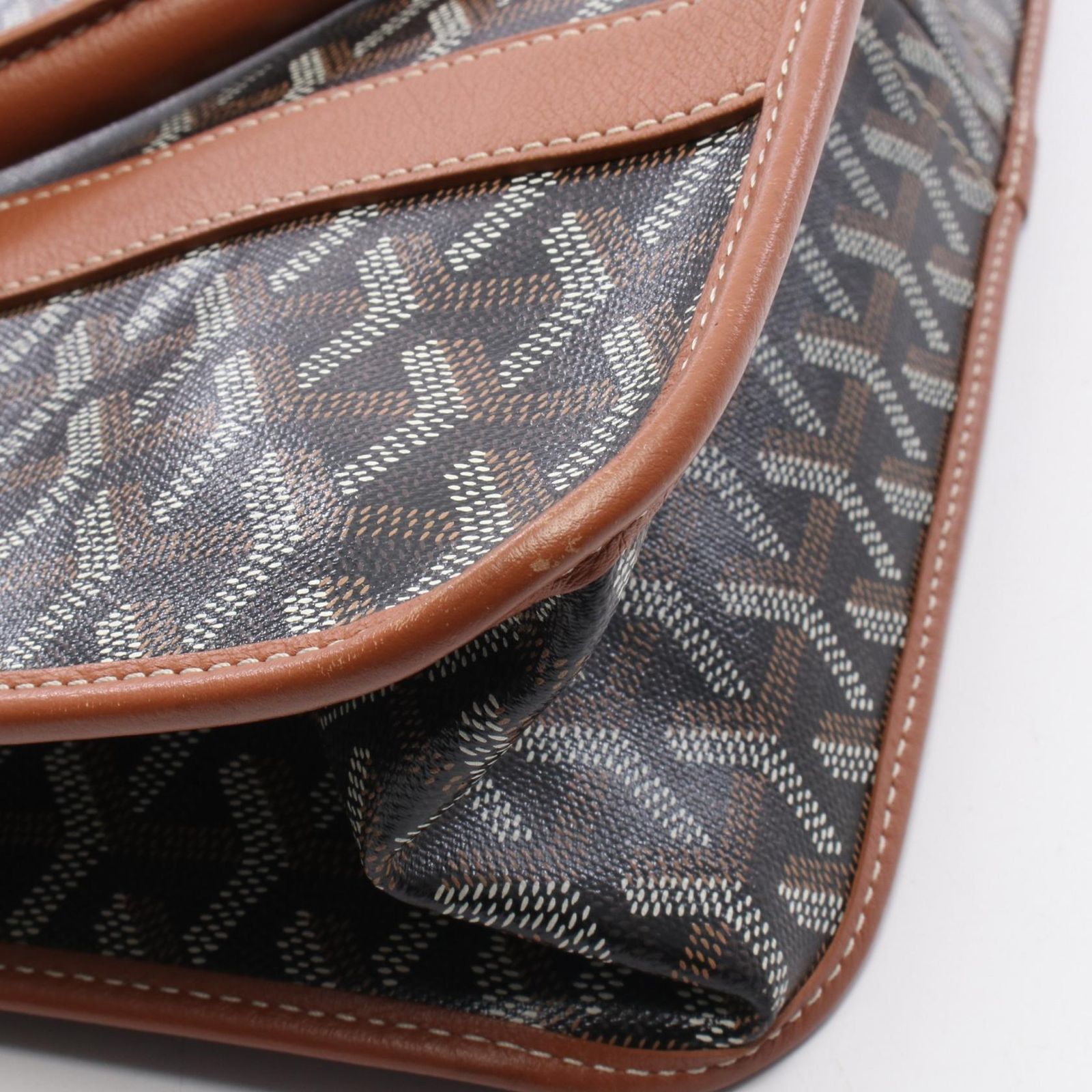 ゴヤール GOYARD トートバッグ ブルゴーニュ ブラック/ブラウン PVC 