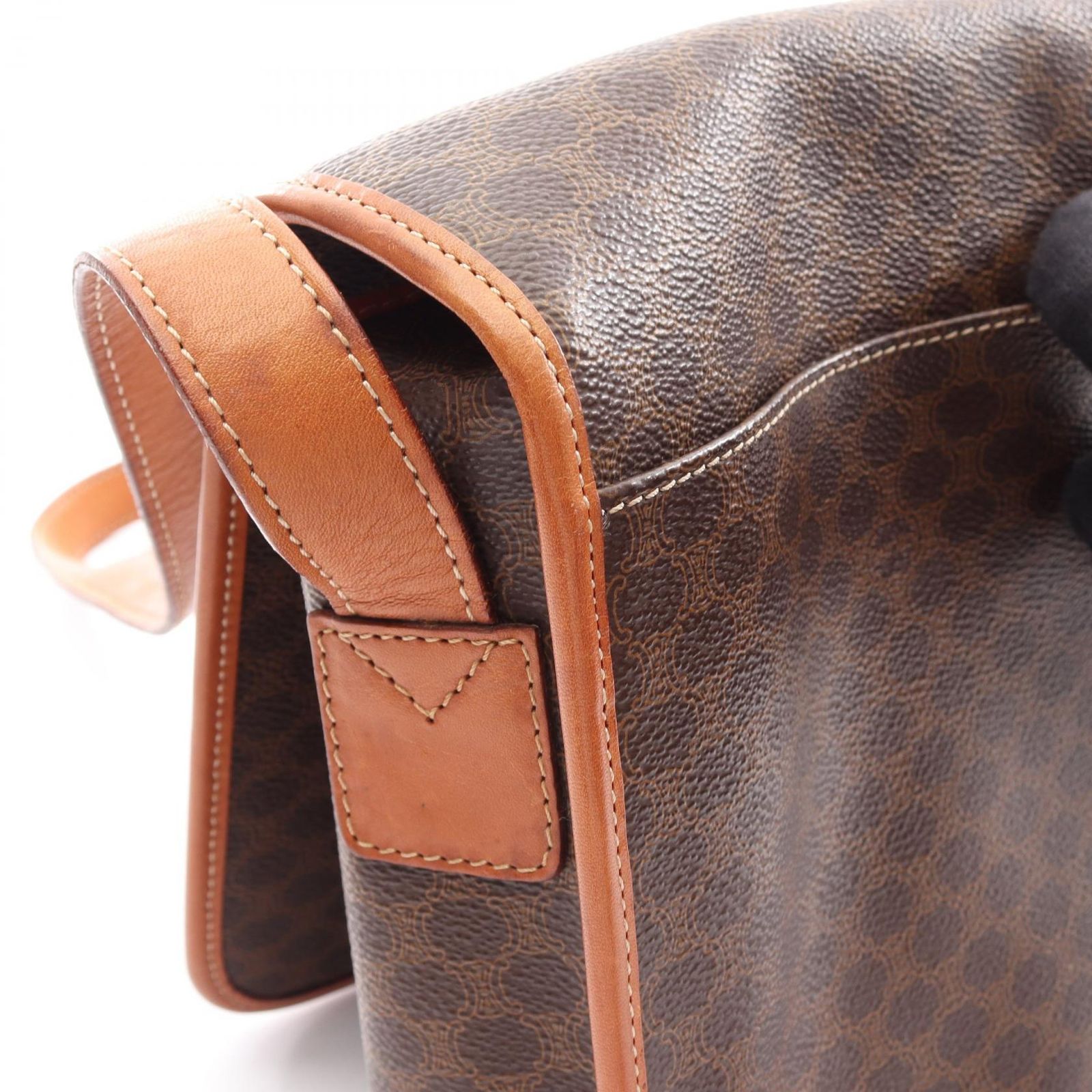 セリーヌ CELINE ショルダーバッグ マカダム ブラウン PVCコーティング