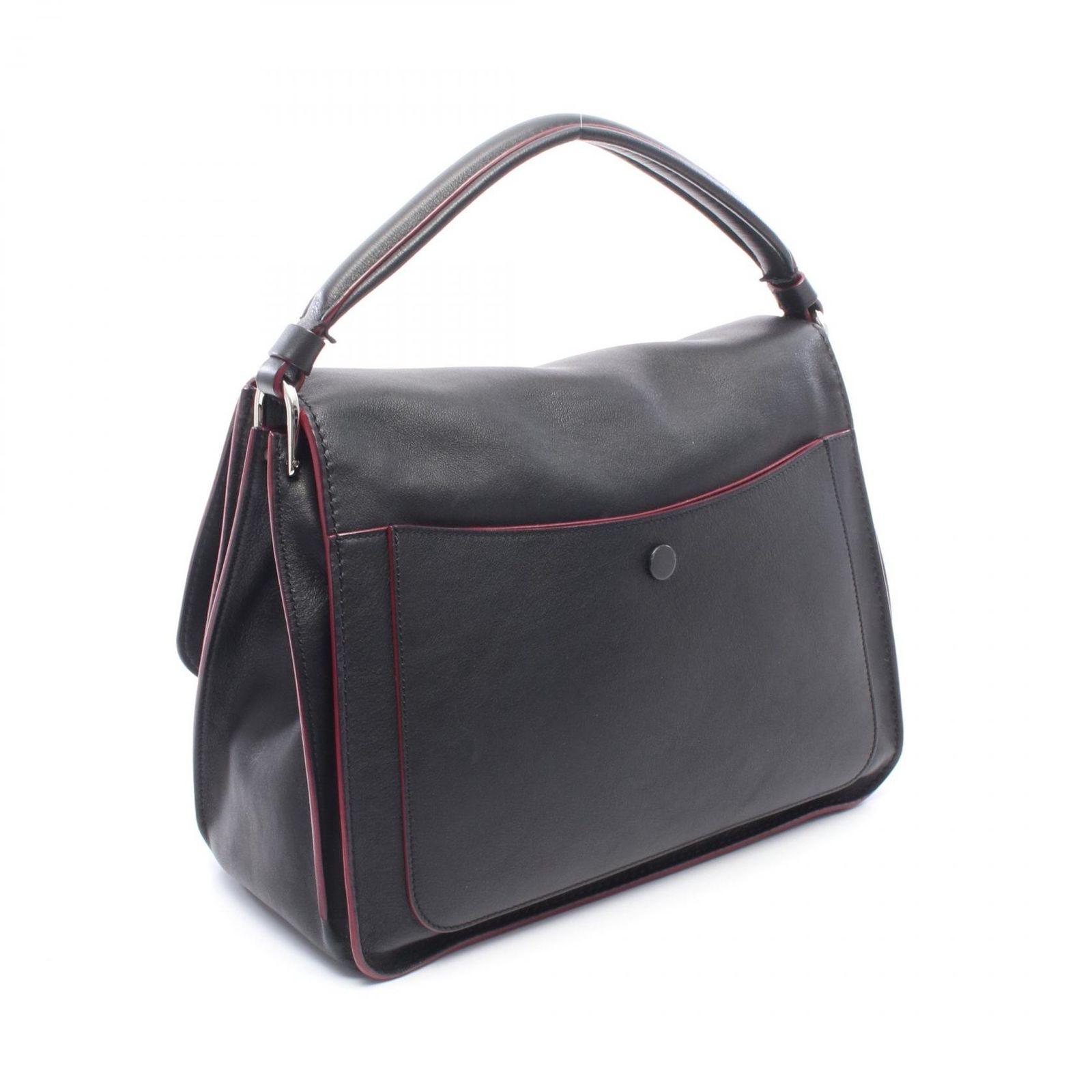 トッズ TOD'S ハンドバッグ ダブルT 2WAY ブラック レザー ダブルT