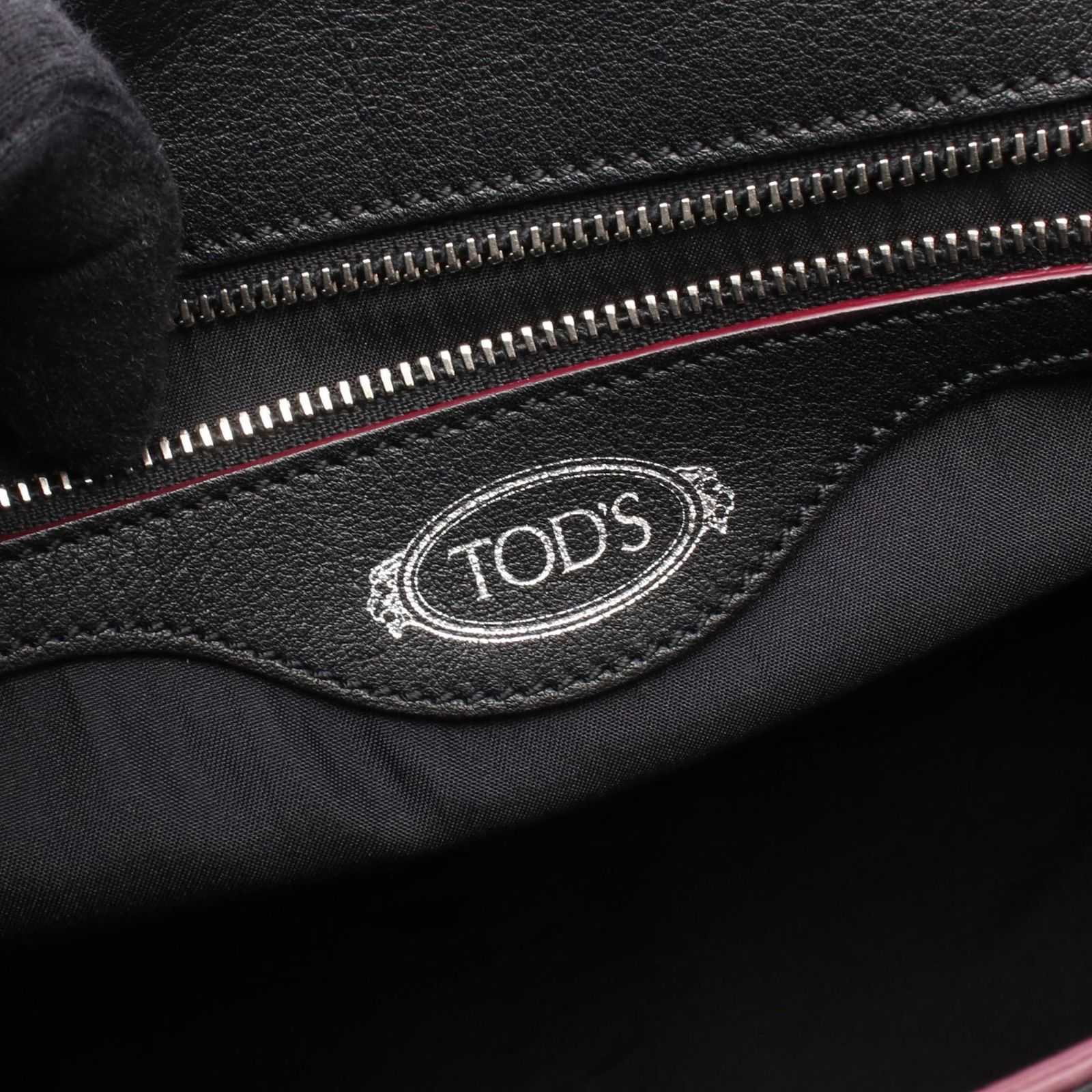 トッズ TOD'S ハンドバッグ ダブルT 2WAY ブラック レザー ダブルT