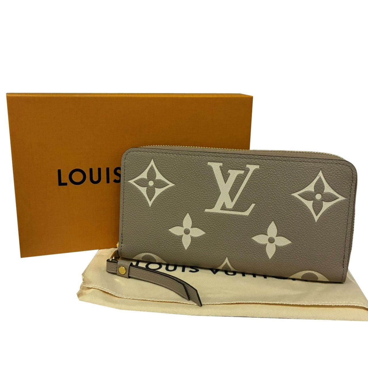 LOUIS VUITTON ルイヴィトン ジッピー・ウォレット M69794 ベージュ モノグラム アンプラント レザー 長財布 レディース 【未使用品】 42605R45