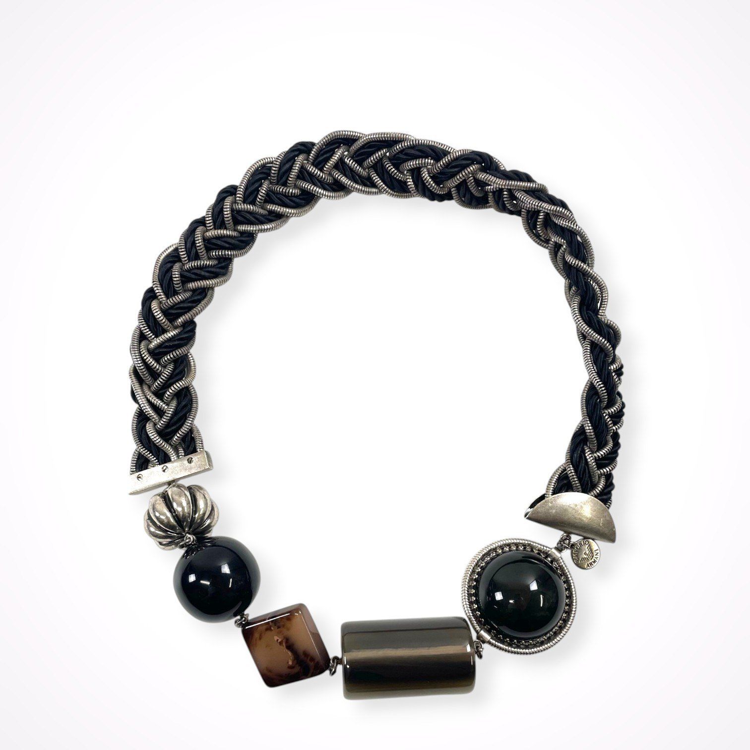 EMPORIO ARMANI / メタルMIXストーンネックレス 参考定価:60,000程度