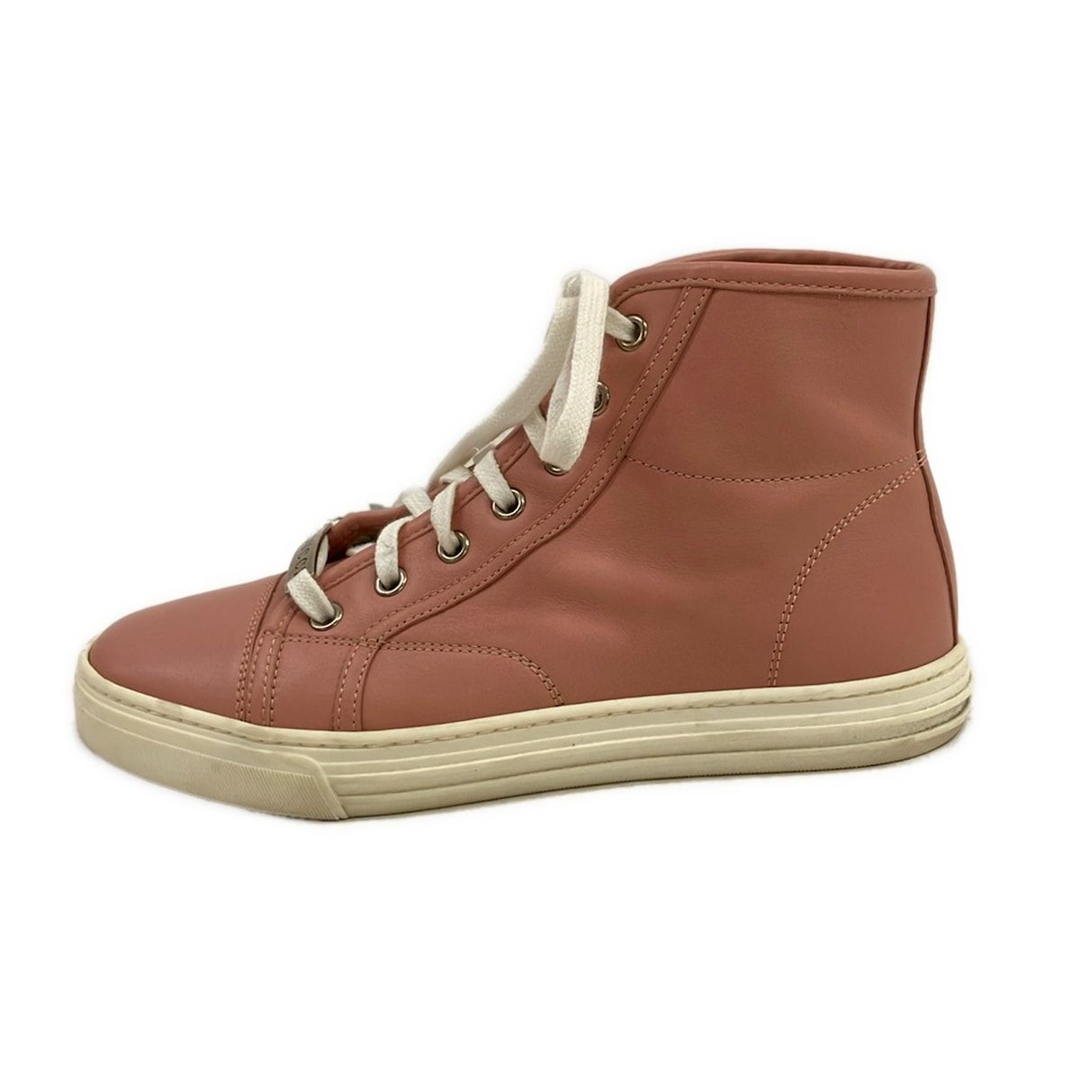 GUCCI(グッチ) スニーカー 35 レディース - 423299 ピンク ハイカット レザー