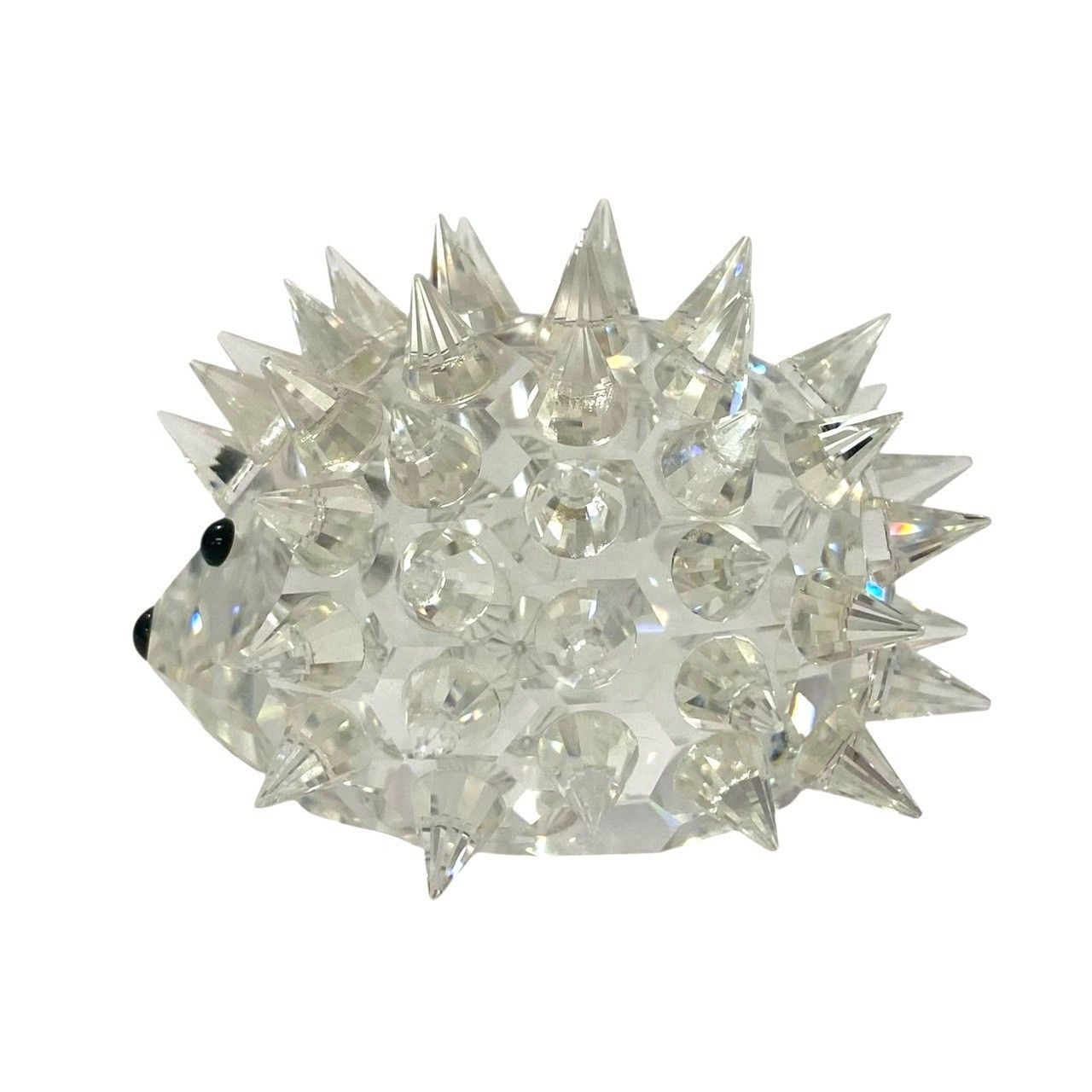 Y【SWAROVSKI】ハリネズミ クリスタル ガラス 置物 オブジェ 