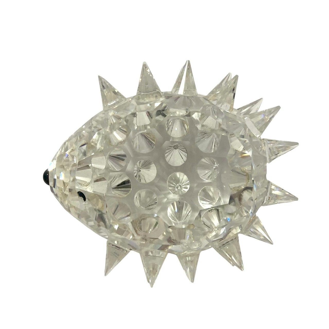 Y【SWAROVSKI】ハリネズミ クリスタル ガラス 置物 オブジェ 