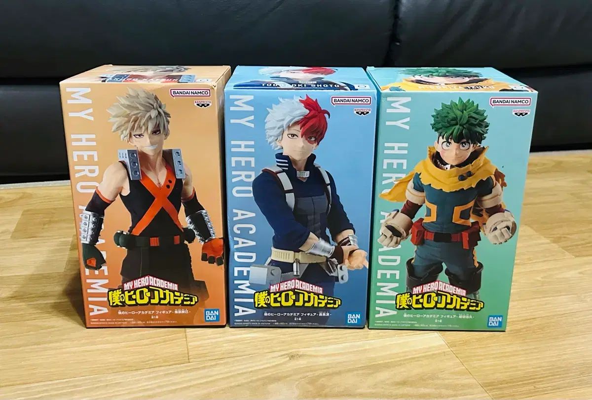 僕のヒーローアカデミア ヒロアカ BANDAI バンダイ 信号機トリオ フィギュア セット (緑谷出久/爆豪勝己/轟 焦凍)
