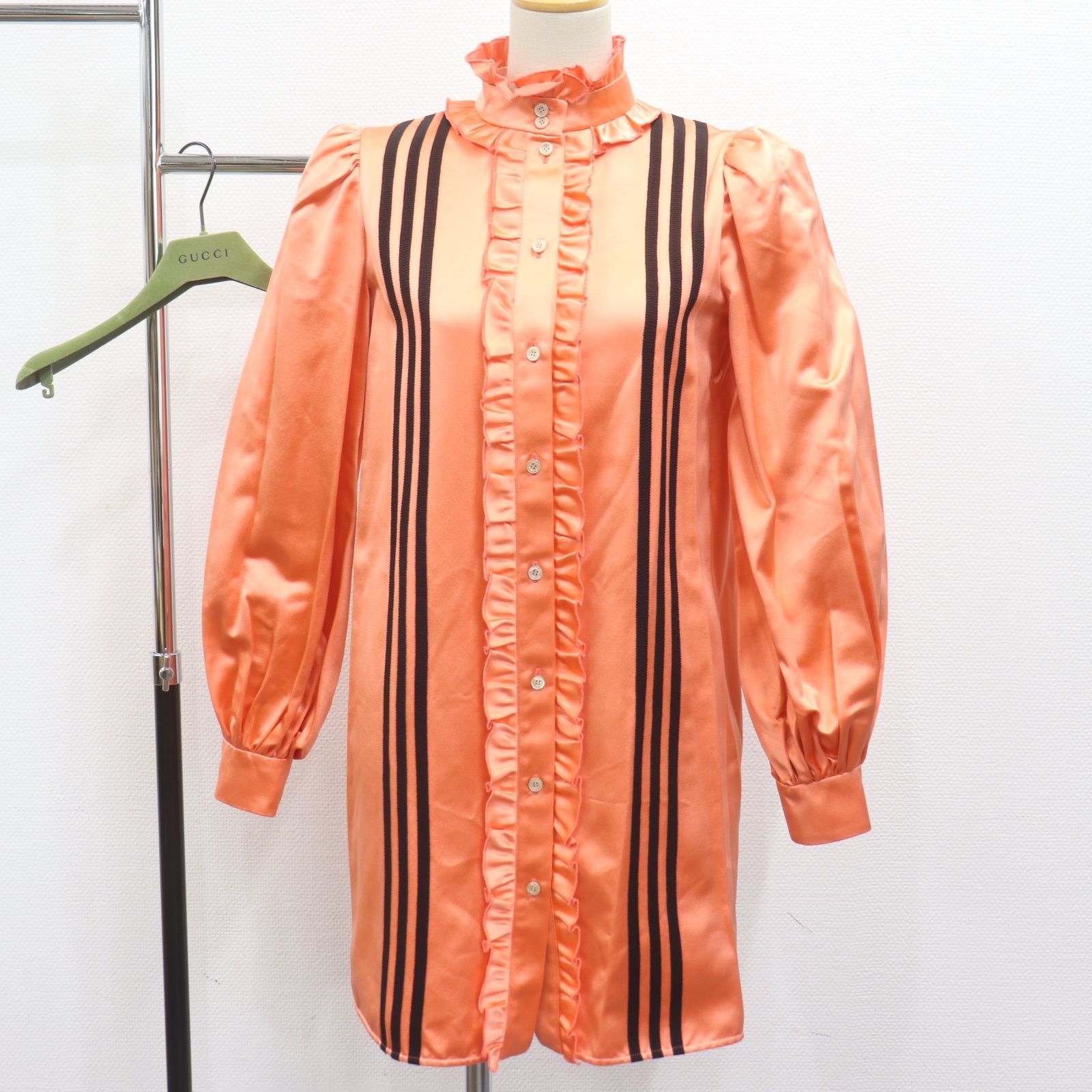 IT0ZIY2P4BKK 未使用 GUCCI×ADIDAS グッチ×アディダス シルク シャツ
