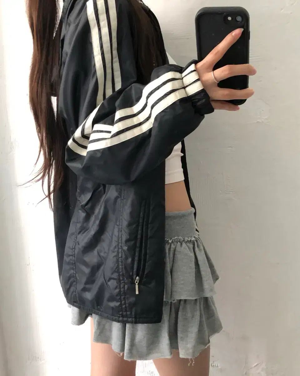 Adidas アディダス 80s ファイヤーバード ワッペン フーディー 光沢 ウィンドブレーカー ジャケット