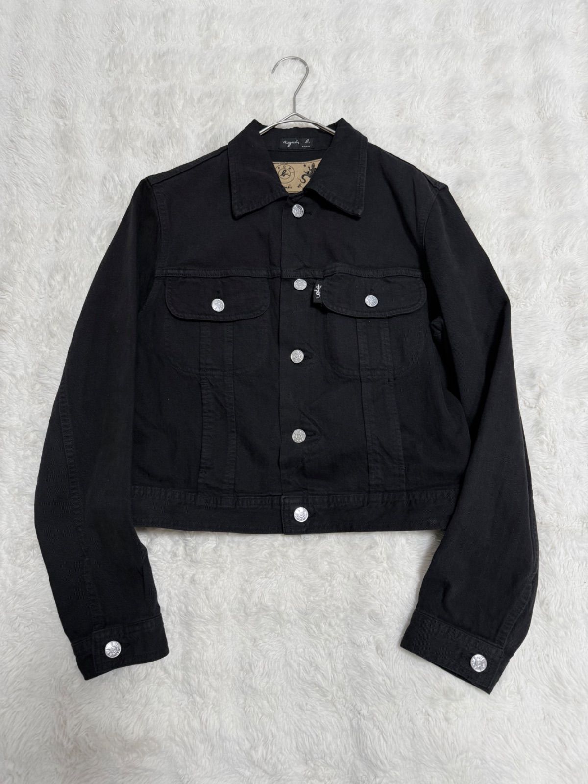 希少 フランス製 agnès b. JEANS Gジャン90年代 ブラック サイズ0