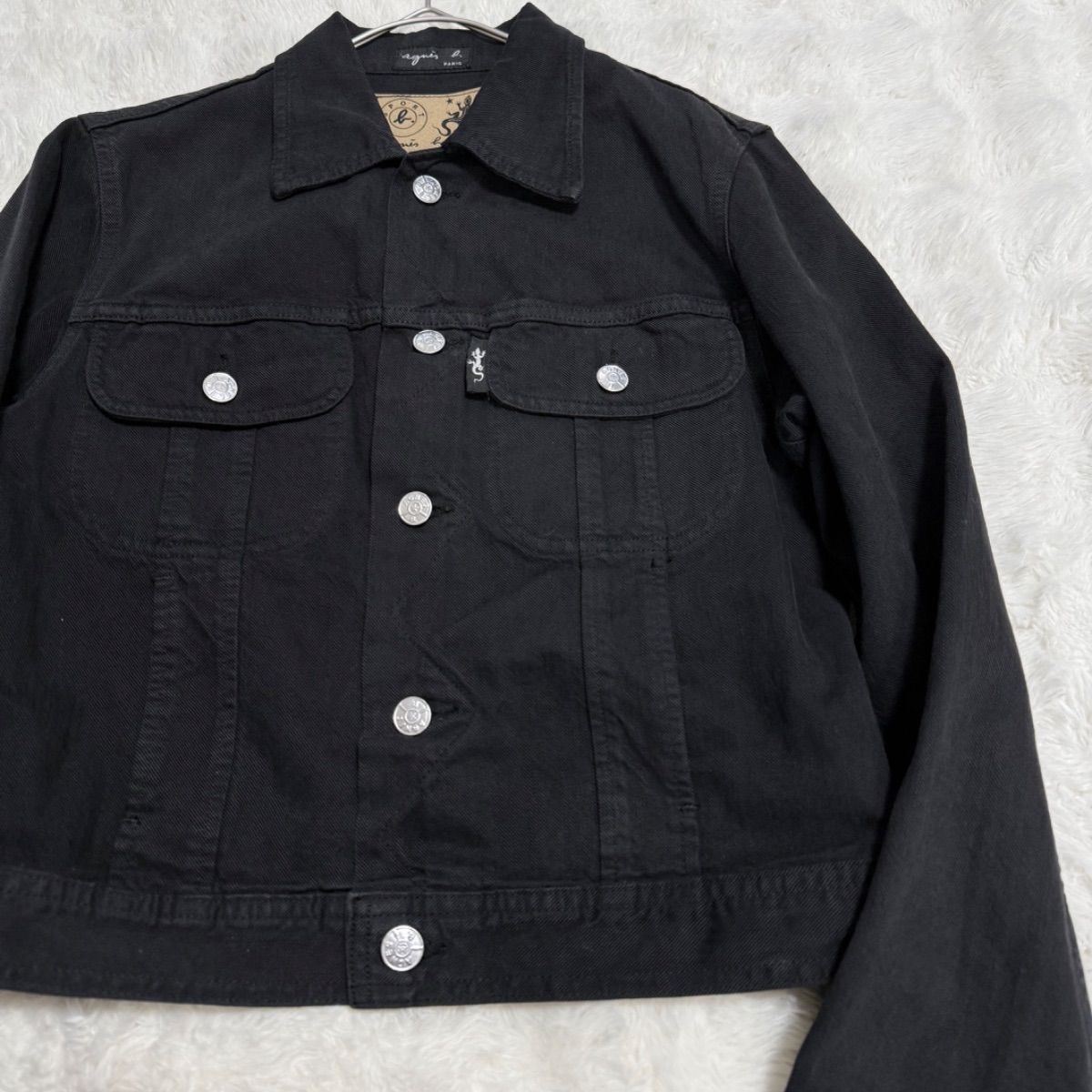 希少 フランス製 agnès b. JEANS Gジャン90年代 ブラック サイズ0