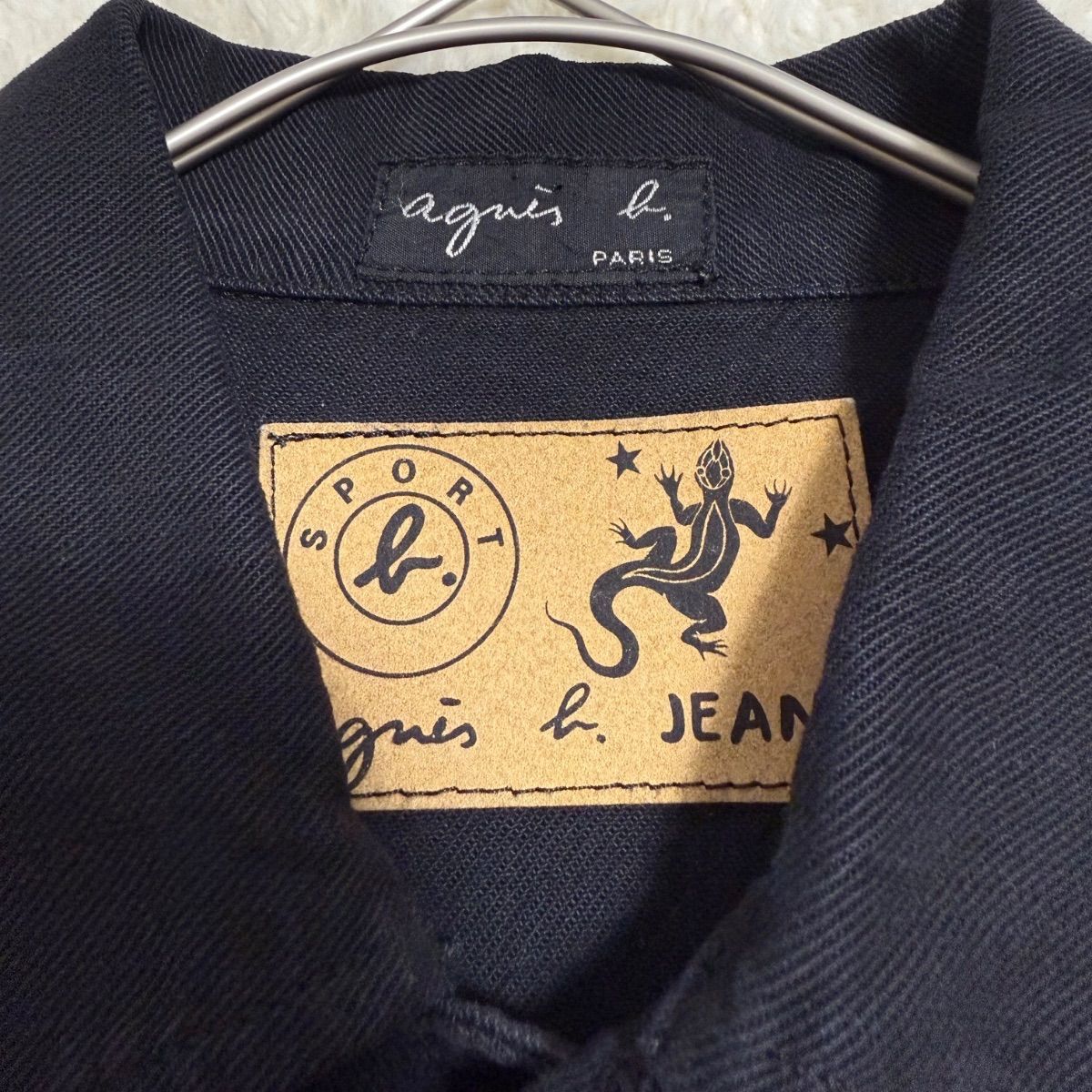 希少 フランス製 agnès b. JEANS Gジャン90年代 ブラック サイズ0