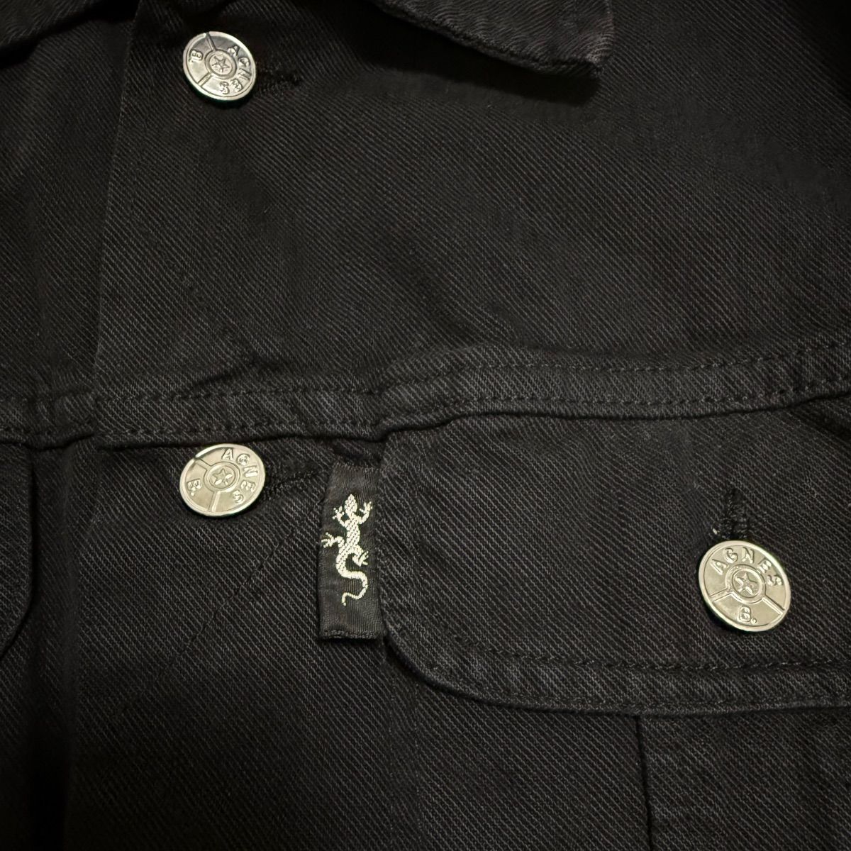 希少 フランス製 agnès b. JEANS Gジャン90年代 ブラック サイズ0