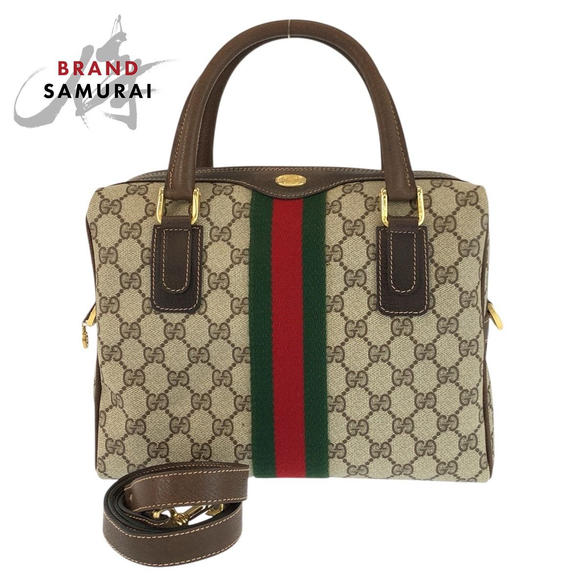 美品 GUCCI グッチ ヴィンテージ シェリーライン GGスプリームキャンバス ハンドバッグ ショルダーバッグ 2way レディース 602803【中古】