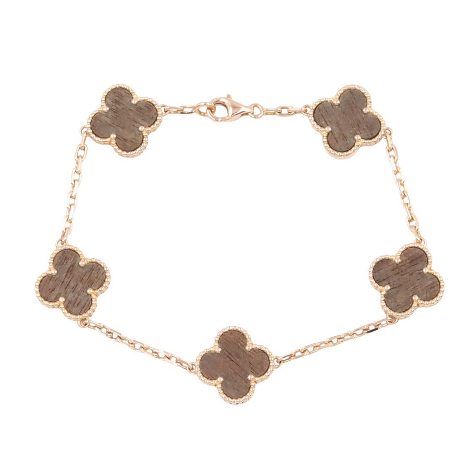Van Cleef & Arpels ヴァンクリーフ＆アーペル ヴィンテージアルハンブラ 5モチーフ レターウッド ブレスレット ブレスレット