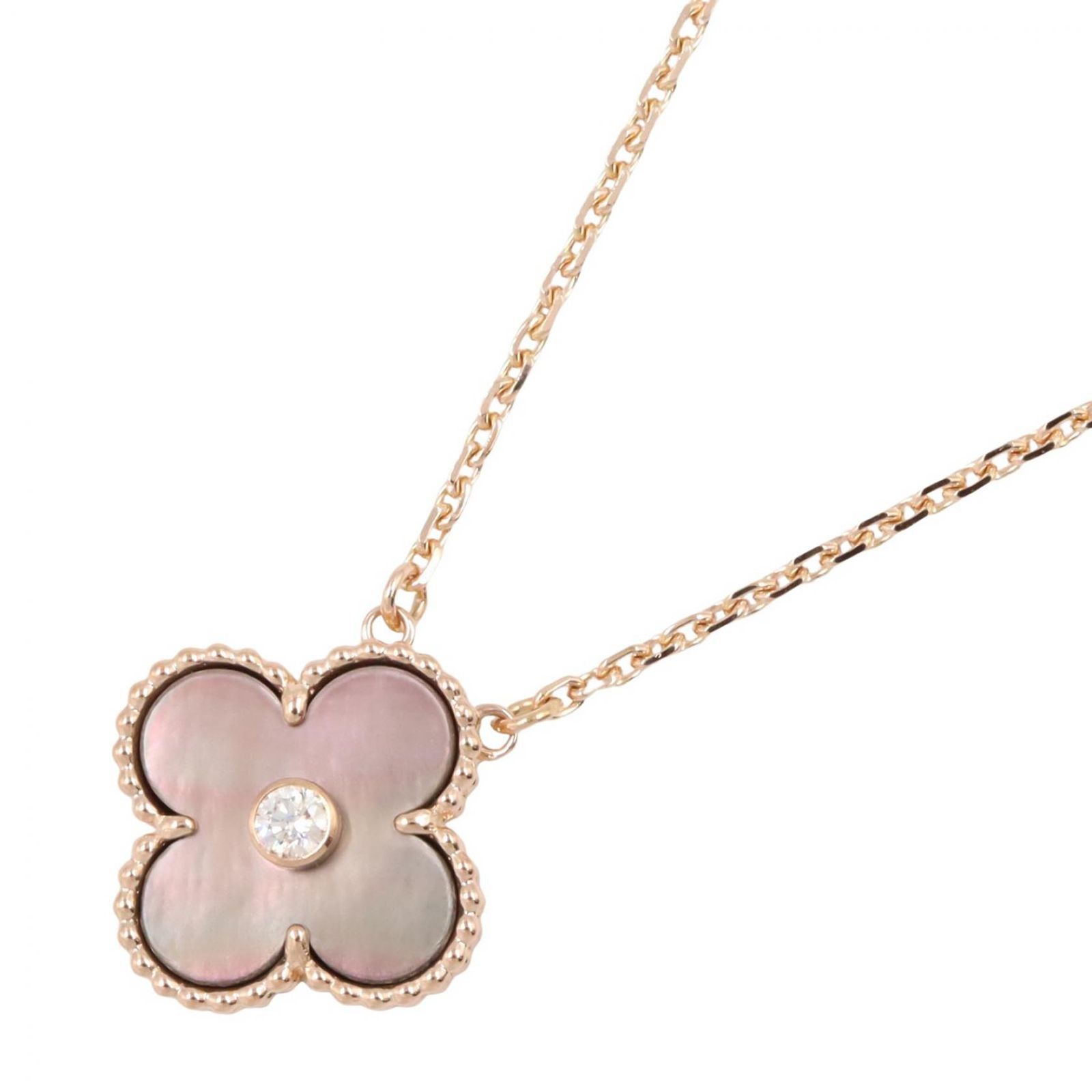 Van Cleef & Arpels ヴァンクリーフ＆アーペル ヴィンテージアルハンブラ グレーマザーオブパール 1PD ネックレス ネックレス
