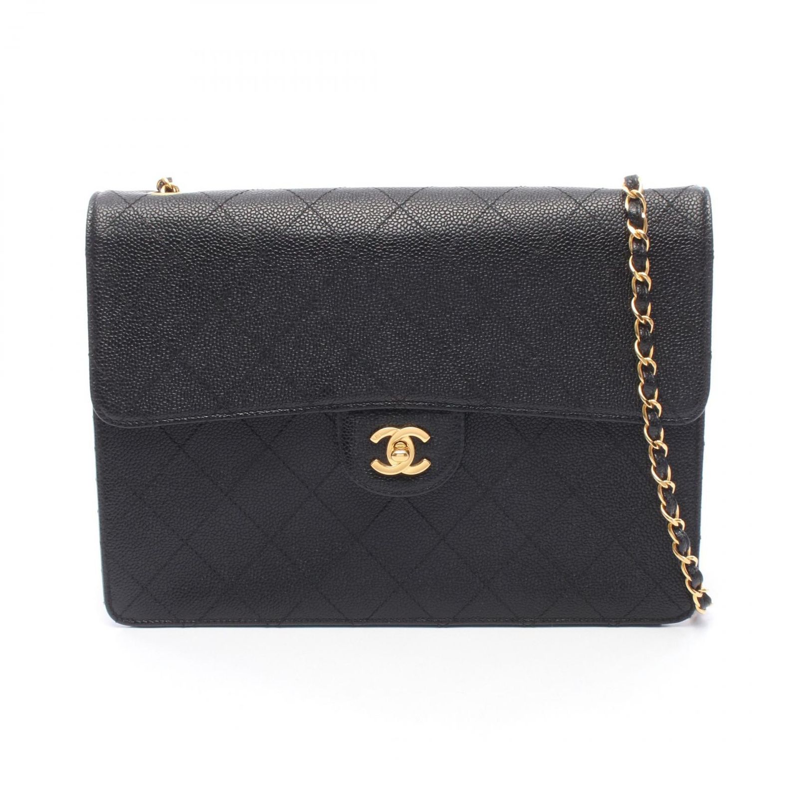 CHANEL シャネル デカマトラッセ 30 シングルフラップ ショルダーバッグ