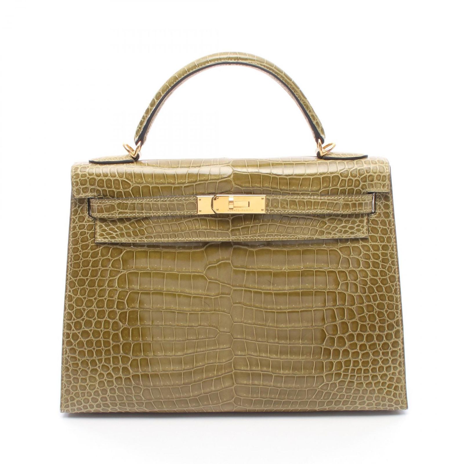 HERMES エルメス ケリー32 ヴェールベロネーズ 外縫い 2WAY ハンドバッグ
