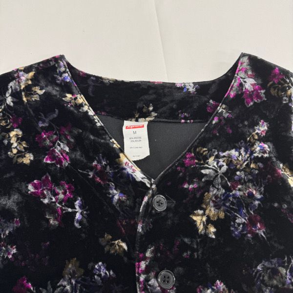 Supreme/シュプリーム【19AW】Floral Velour Baseball Jersey